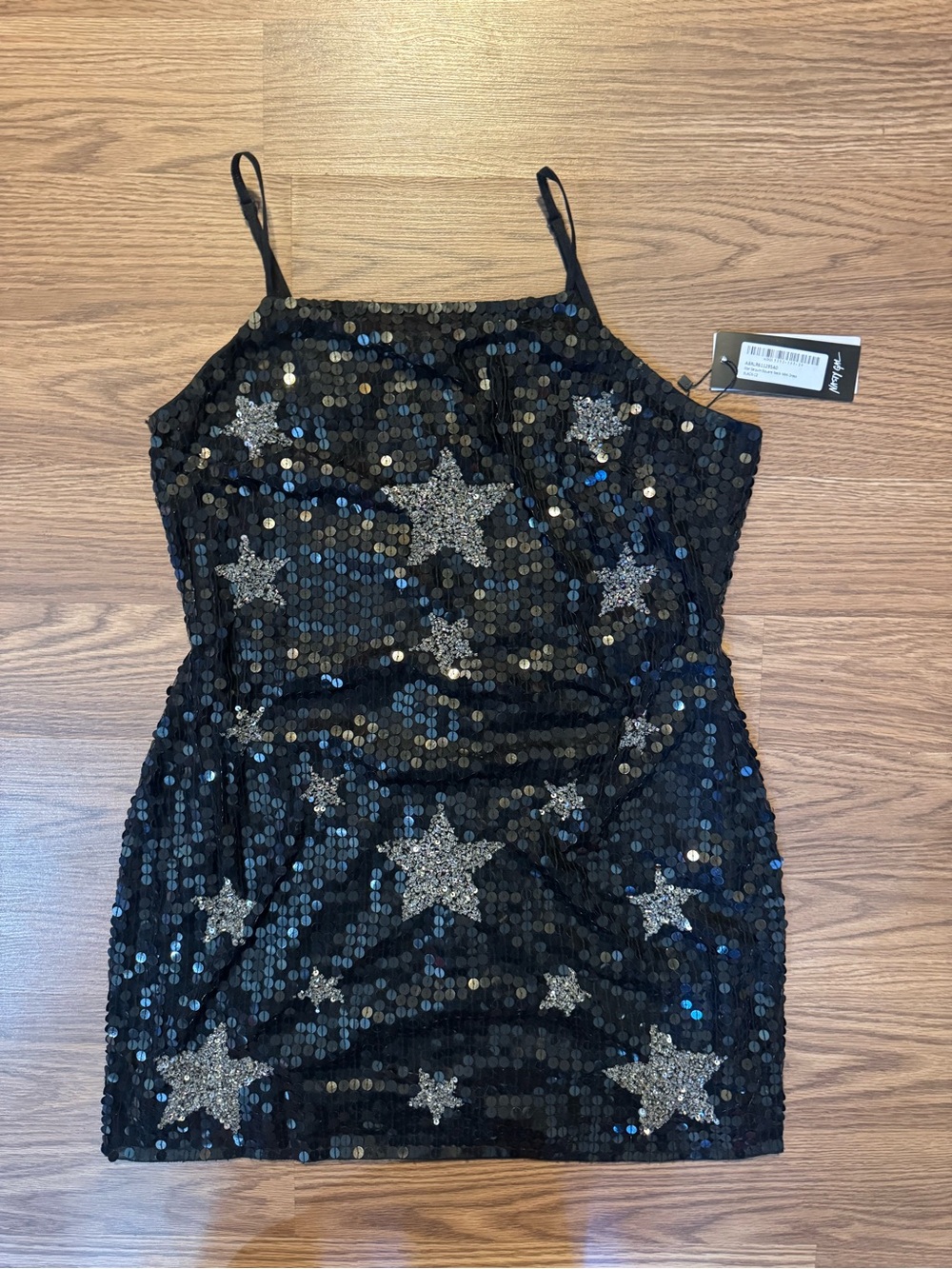 Black Sequin Star Mini Dress PLS READ DESCRIPTION